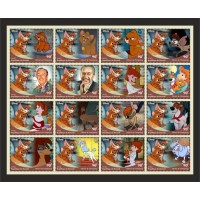 Stamps Cartoon Walt Disney Set 16 stamps