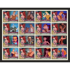 Stamps Cartoon Walt Disney Set 16 stamps
