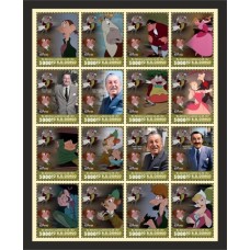 Stamps Cartoon Walt Disney Set 16 stamps