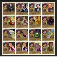 Stamps Cartoon Walt Disney Set 16 stamps