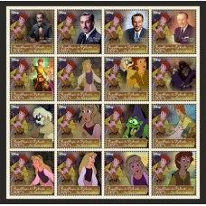 Stamps Cartoon Walt Disney Set 16 stamps