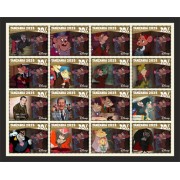 Stamps Cartoon Walt Disney Set 16 stamps