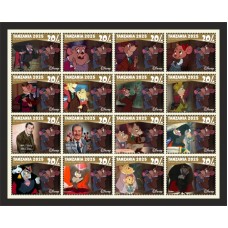 Stamps Cartoon Walt Disney Set 16 stamps