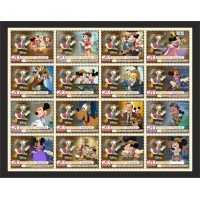 Stamps Cartoon Walt Disney Set 16 stamps