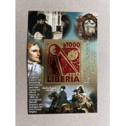 Stamps Napoleon 10 blocks Foil Color. Gold.