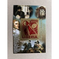 Stamps Napoleon 10 blocks Foil Color. Gold.
