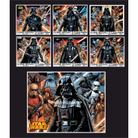 Stamps Cinema Star Wars Set 1block 6stamps