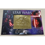 Stamps Cinema Star Wars  Foil.  Gold. Set 6 sheets