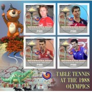 Stamps Olympic Games Table tennis Set 8 sheets