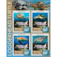 Stamps Fauna Sea Turtles Set 2 sheets