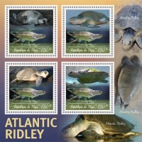 Stamps Fauna Sea Turtles Set 2 sheets