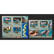 Stamps Fauna Sea Turtles Set 2 sheets