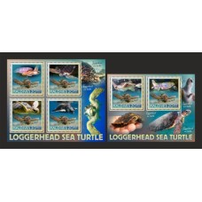 Stamps Fauna Sea Turtles Set 2 sheets Stamps Fauna Sea Turtles Set 2 sheets