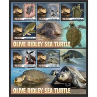Stamps Fauna Sea Turtles Set 2 sheets
