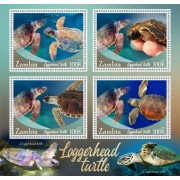 Stamps Fauna Sea Turtles Set 2 sheets