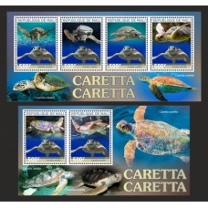 Stamps Fauna Sea Turtles Set 2 sheets Stamps Fauna Sea Turtles Set 2 sheets
