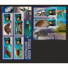 Stamps Fauna Sea Turtles Set 2 sheets