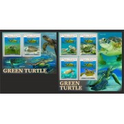 Stamps Fauna Sea Turtles Set 2 sheets