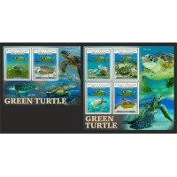 Stamps Fauna Sea Turtles Set 2 sheets