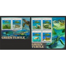 Stamps Fauna Sea Turtles Set 2 sheets