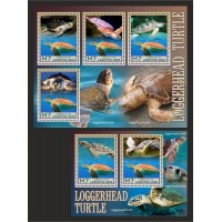 Stamps Fauna Sea Turtles Set 2 sheets