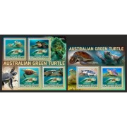 Stamps Fauna Sea Turtles Set 2 sheets