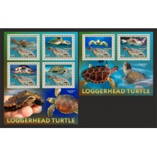 Stamps Fauna Sea Turtles Set 2 sheets