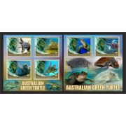 Stamps Fauna Sea Turtles Set 2 sheets