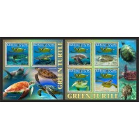 Stamps Fauna Sea Turtles Set 2 sheets