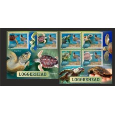 Stamps Fauna Sea Turtles Set 2 sheets