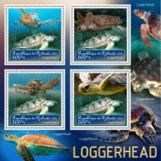 Stamps Fauna Sea Turtles Set 2 sheets