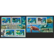 Stamps Fauna Sea Turtles Set 2 sheets