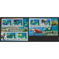 Stamps Fauna Sea Turtles Set 2 sheets Stamps Fauna Sea Turtles Set 2 sheets