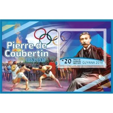 Stamps Pierre de Coubertin Boxing