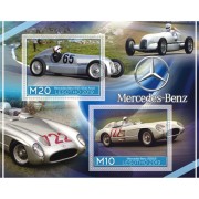 Stamps Sports cars Mercedes Benz Set 2 sheets
