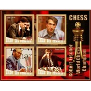 Stamps Chess Robert Fischer Set 8 sheets