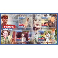Stamps Famous politicians Lincoln Gandhi Thatcher