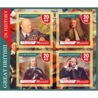 Stamps Greatest Britons Cook Darwin Newton Cronwell Shakespeare