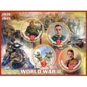 Stamps WW II Roosevelt Stalin Churchil Rokossovsky