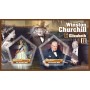 Stamps Winston Churchil and Elizabeth II
