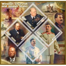 Stamps Winston Churchil and Joseph Stalin