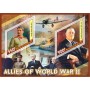 Stamps WW II Roosevelt Kaj-Sher De Gaulle Truman