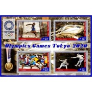 Stamps Summer Olympics 2020 in Tokyo Fencing