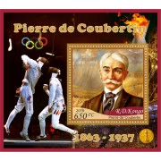 Stamps Pierre Coubertin Fencing