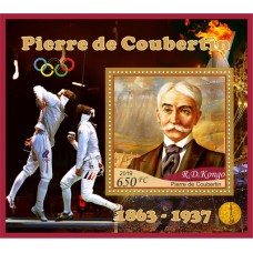 Stamps Pierre Coubertin Fencing