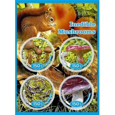 Stamps Inedible Mushrooms Set 8 sheets