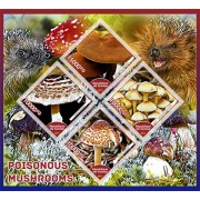 Stamps Mushrooms Poisonous Set 8 sheets