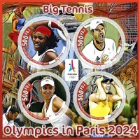 Stamps Olympic Games in Paris 2024 Tennis Set 8 sheets
