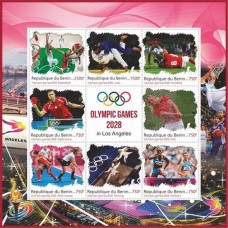 Stamps 2028 Summer Olympics Basketball, Judo, Handball, Table Tennis, Golf, Field hockey, Fencing, Athletics Set 9 sheets