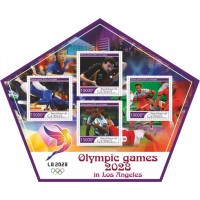 Stamps 2028 Summer Olympics Basketball, Judo, Rugby, Table Tennis, Golf, Field hockey,  Set 8 sheets